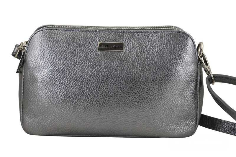 Damska torebka metalizowana - Srebrna ciemna zdjęcie 2