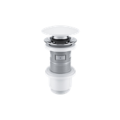 Korek klik-klak umywalkowo-bidetowy, śnieżnobiały ceramiczny