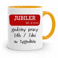 Dla Jubilera Kubek Żółty Jubiler Sp. Z O.o. Z Nadrukiem Ze Zdjęciem