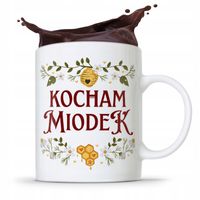 Kubek Prezent Dla Pszczelarza Kocham Miodek Z Nadrukiem Ze Zdjęciem