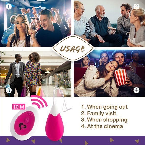 Feelztoys - Anna Vibrating Egg Remote Deep Pink zdjęcie 6