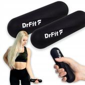 Hantelki Ciężarki Silikonowe do Ćwiczeń Cardio Fitness 2 sztuki Czarne