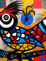 Plakat 60x80cm Ptak Na Wznak