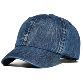Czapka z daszkiem jeansowa Vintage krótki daszek trucker