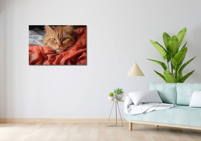 Obraz 90x60cm Mruczący Spokój zdjęcie 2