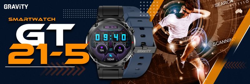 Smartwatch Gravity GT21-5 + Granatowy Pasek Silikonowy zdjęcie 10
