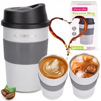 KUBEK TERMICZNY stalowy TERMOS do kawy herbaty szczelny KAMILLE 360ml