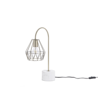 Lampa biurkowa metalowa złota MOON