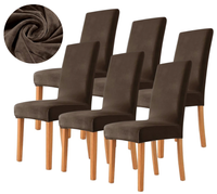 ZESTAW 6 SZT POKROWCE POKROWIEC NA KRZESŁO WELUR