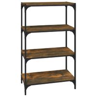 Regał na książki, przydymiony dąb, 60x33x100 cm