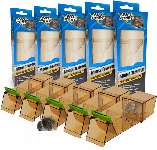 HUMANITARNY CHWYTACZ ŻYWOŁAPKA PUŁAPKA NA MYSZY GRYZONIE NO PEST (5 na Arena.pl