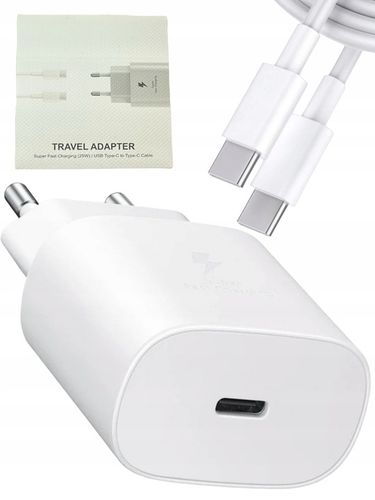 SZYBKA ŁADOWARKA SIECIOWA KOSTKA 25W + KABEL USB-C 1M na Arena.pl