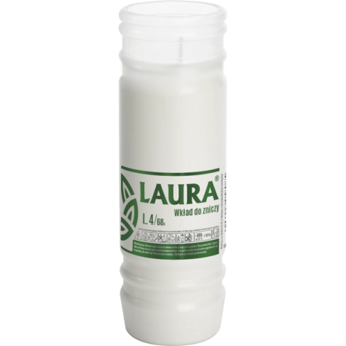 Wkłady do zniczy parafinowe BISPOL Laura L4 (17,5cm) 68h 24szt. zdjęcie 2