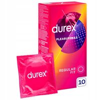 DUREX PLEASUREMAX prezerwatywy z wypustkami i prążkami nawilżane 10 szt.