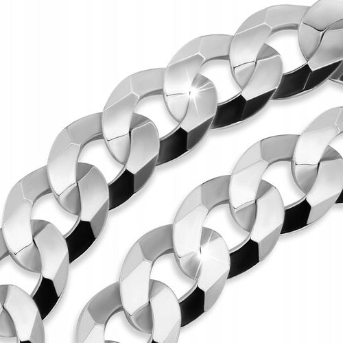 Srebrna Bransoleta Męska Pancerka 8mm/20cm Diamentowana 925 Grawer GRATIS na Arena.pl