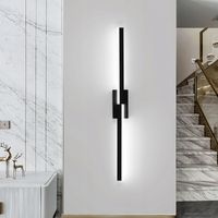 KINKIET CZARNA LAMPA LINIOWA LED SCIENNA NOWOCZESNA SALONU 6500K 12W 80CM