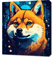 Obraz 60x70cm Lisek w Kosmosie