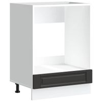 Szafka piekarnikowa Porto, czarna, materiał drewnopochodny