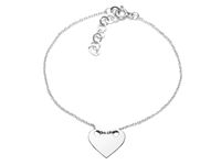 Bransoletka Celebrytka Serce 20 cm Srebro 925