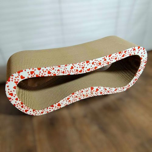 Drapak dla kota LEON | biały w serca | 78x28x24 cm | MruuPruu na Arena.pl