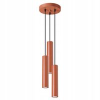 Lampa wisząca Sollux Lagos 3xGU10 10W Ø20cm czerwony metal regulacja