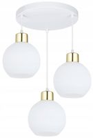 Lampa Wisząca Sufitowa Biała Złota Kule