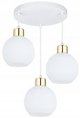 Lampa Wisząca Sufitowa Biała Złota Kule