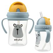 AKUKU Bidon z chowaną słomką MIŚ