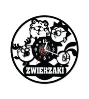 Zegar ścienny z płyty winylowej Zwierzaki 28.1