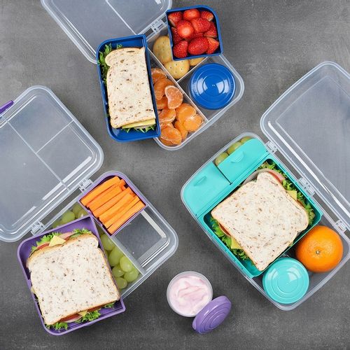 ŚNIADANIÓWKA SISTEMA LUNCHBOX POJEMNIK BOX BENTO 1250 ml Z PRZEGRÓDKAMI SOS na Arena.pl