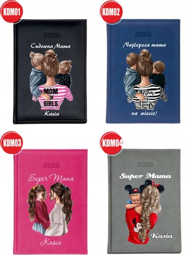 mały KALENDARZ A6 2026 TYGODNNIOWY prezent dla mamy z nadrukiem napisem na Arena.pl