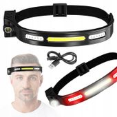 LATARKA CZOŁOWA AKUMULATOROWA CZOŁÓWKA NA GŁOWĘ MOCNA REFLEKTOR KOMPAKTOWA
