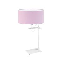 Lampka ALASKA abażur jasny fioletowy stelaż biały