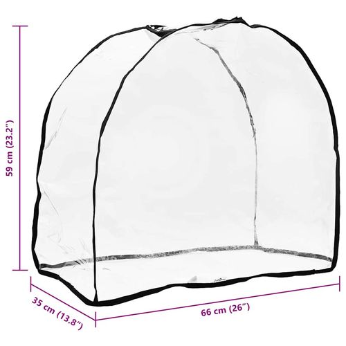 Pokrowiec na wózek dla zwierząt przezroczysty 65 x 32 x 57 cm na Arena.pl