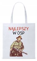 Dla Strażaka Prezent Torba Eco Biała Shopper Z Nadrukiem Ze Zdjęciem