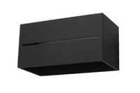 Kinkiet LAMPA przyścienna SL.0530 metalowa OPRAWA prostokątna kostka czarna