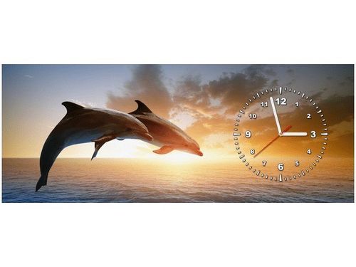 100X40CM ZEGAR DELFINY OBRAZ na Arena.pl