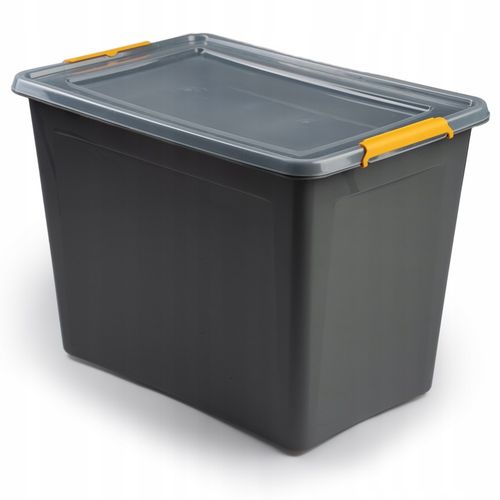 POJEMNIK NA ZABAWKI DUŻY PUDEŁKO SKRZYNIA NA KÓŁKACH Z POKRYWKĄ 80L na Arena.pl