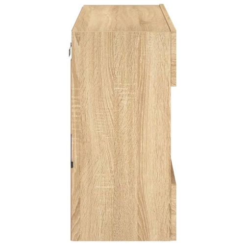 Ścienna szafka TV z LED, dąb sonoma, 78,5x30x60,5 cm na Arena.pl