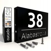 Podświetlany numer domu tabliczka tablica adresowa adres KML LED 30x20