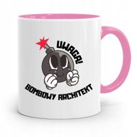 Kubek Różowy Architekta Bombowy Architekt Prezent Z Nadrukiem Ze Zdjęciem