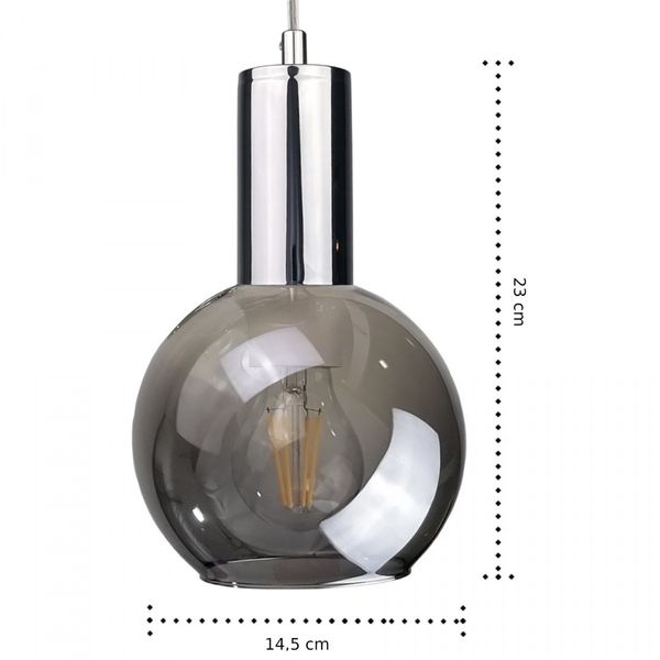 Lampa wisząca 2xE27 SUPRA SILVER zdjęcie 4