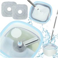 Mop Obrotowy Prostokątny Płaski Rotacyjny Czysta Brudna Woda Wyciskacz