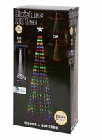 CHOINKA METALOWA STOŻEK ZEWNĘTRZNA RGB NA PRĄD 2 kolory światła