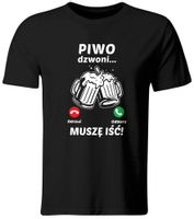 KOSZULKA PIWO DZWONI, MUSZĘ IŚĆ, ROZ. L