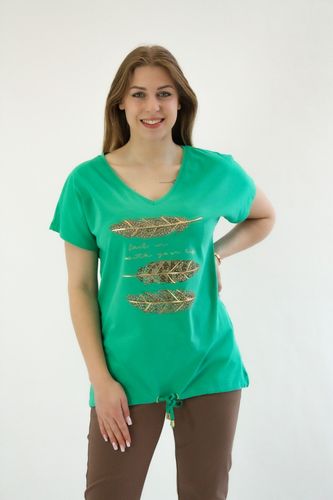 Bluzka z wiązaniem w piórka Luma Zielona UNI na Arena.pl