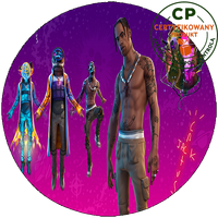 Opłatek waflowy na tort - Travis Scott Fortnite