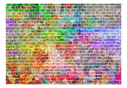 Fototapeta - Tęczowy mur 400x280 na Arena.pl