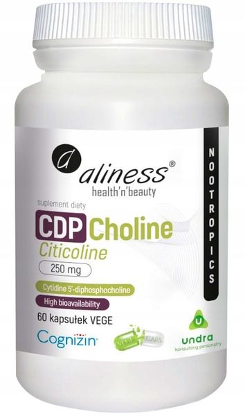 Aliness CDP CHOLINE Citicoline CYTYKOLINA Nootrop zdjęcie 1