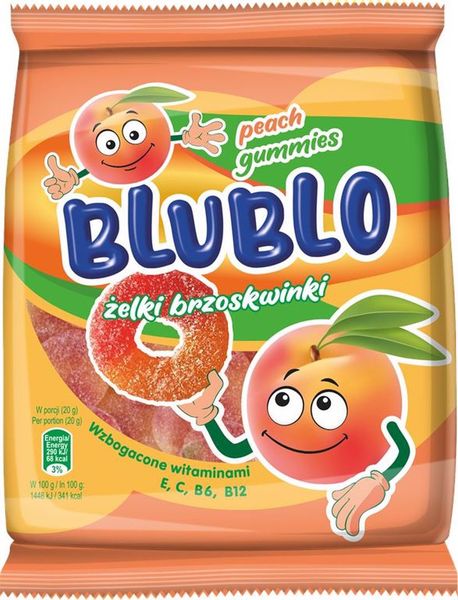 Blublo Żelki o smaku brzoskwiniowym 80 g zdjęcie 2